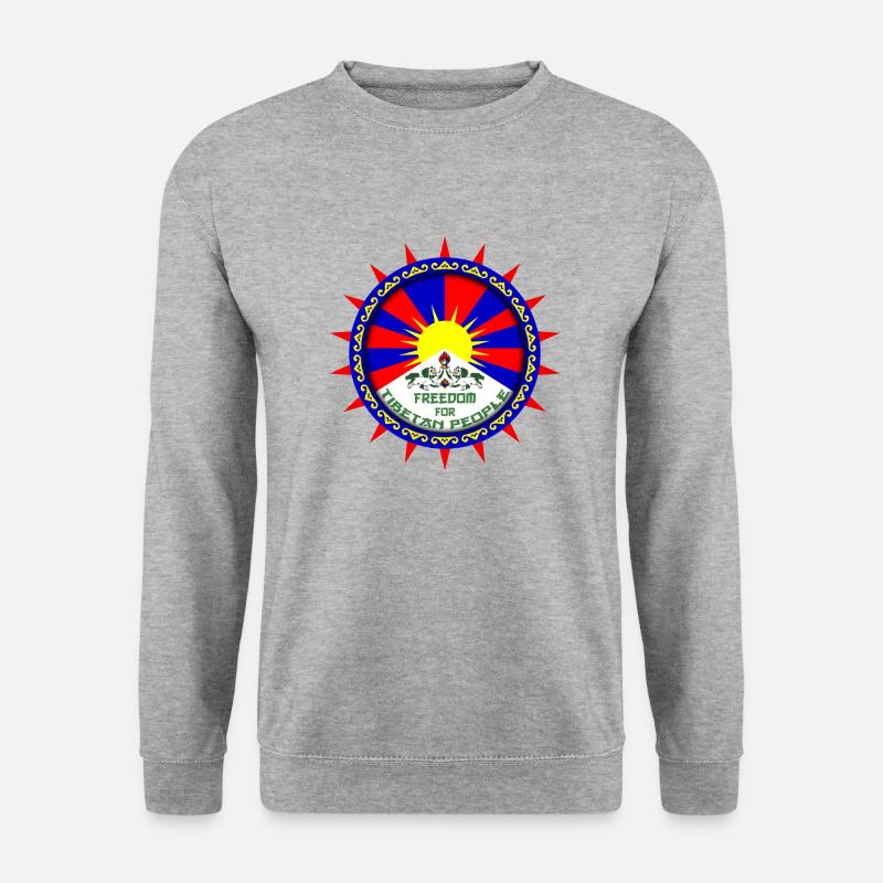 free tibet logo - Unisex Pullover - Weißgrau meliert