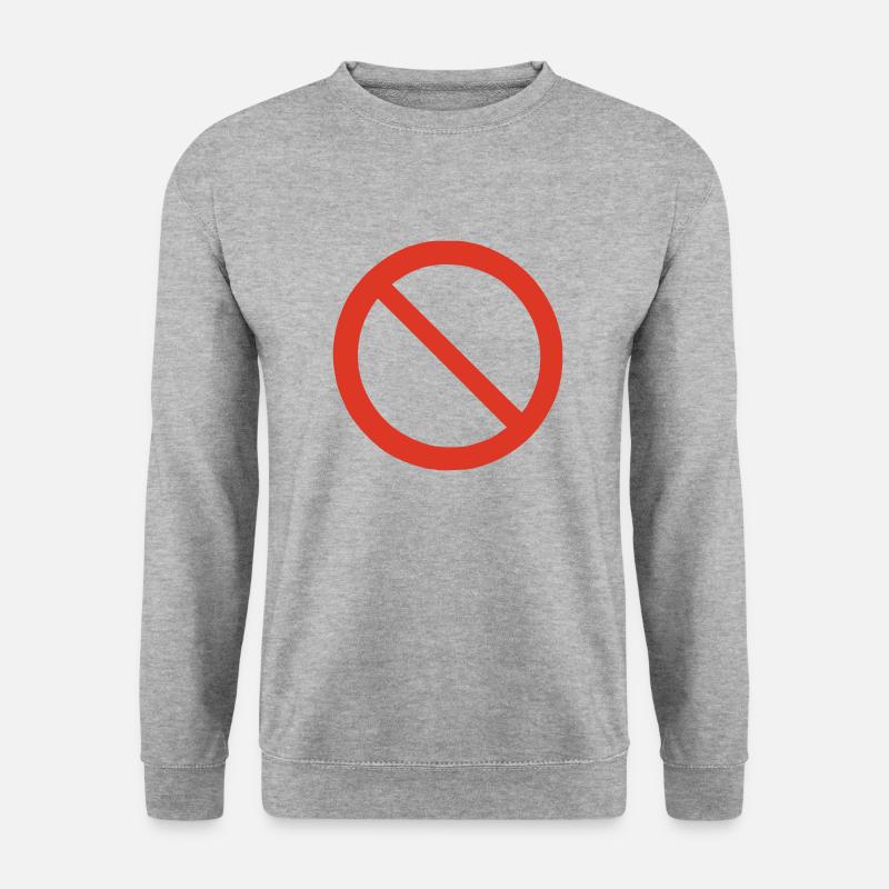 Verbot - Unisex Pullover - Weißgrau meliert