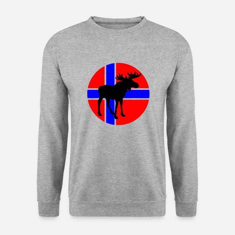 elk3norway - Unisex Pullover - Weißgrau meliert