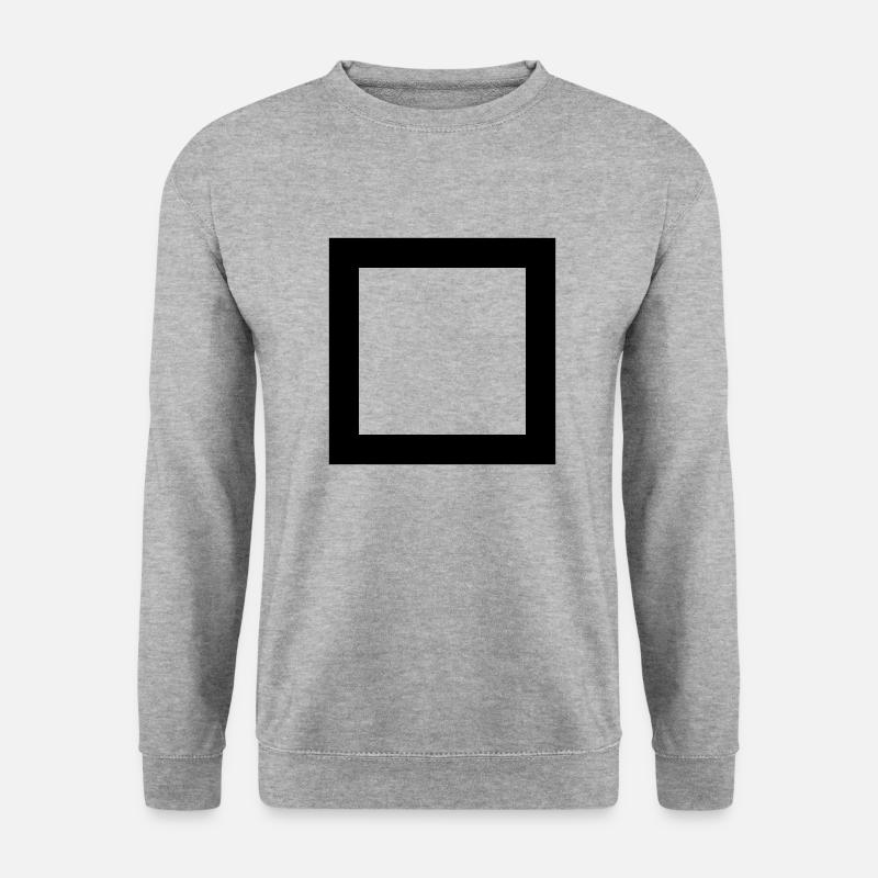 Quadrat rand - Unisex Pullover - Weißgrau meliert