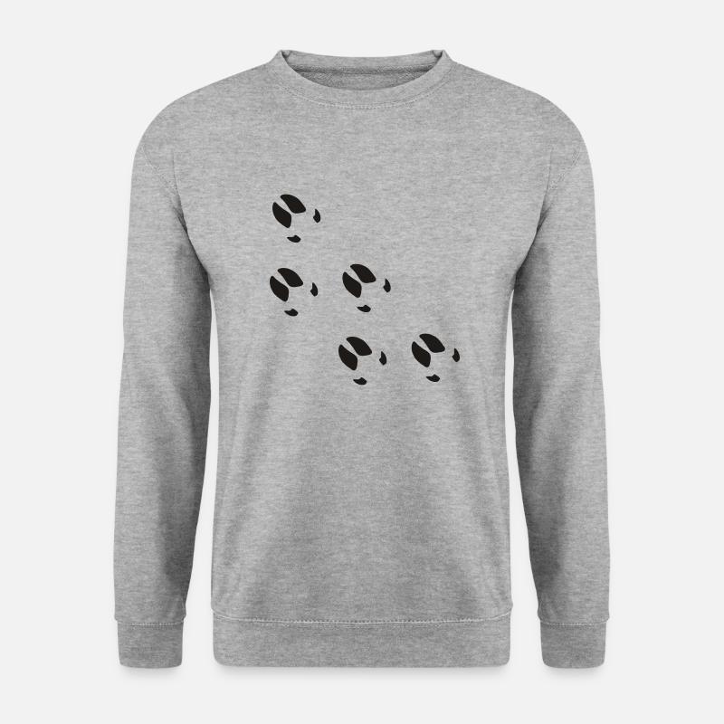 fingerabdruck schwein spuren - Unisex Pullover - Weißgrau meliert