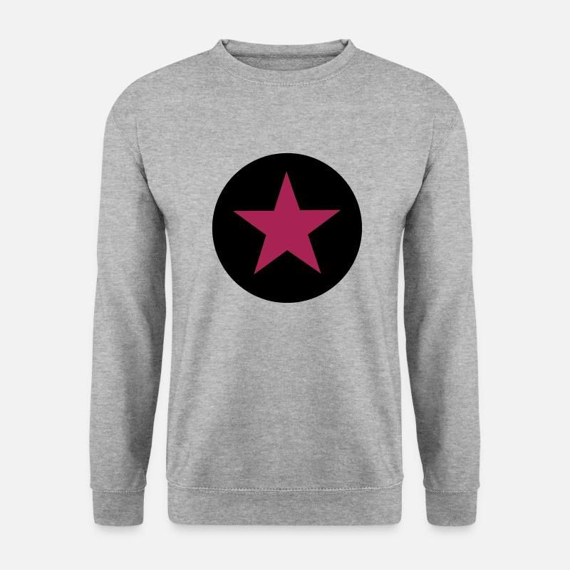 Stern - Unisex Pullover - Weißgrau meliert