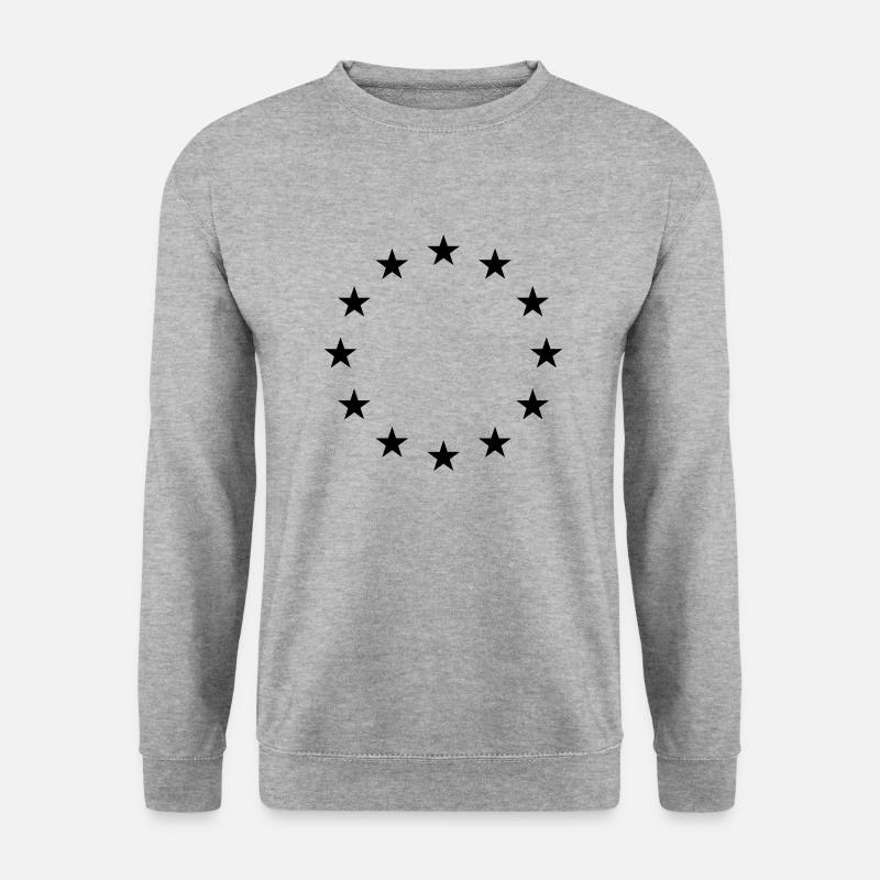 EU Flagge - Unisex Pullover - Weißgrau meliert