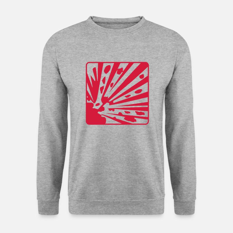 Explosion - Unisex Pullover - Weißgrau meliert
