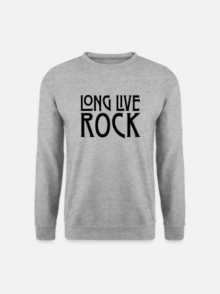 Long Live Rock - Unisex Pullover - Weißgrau meliert