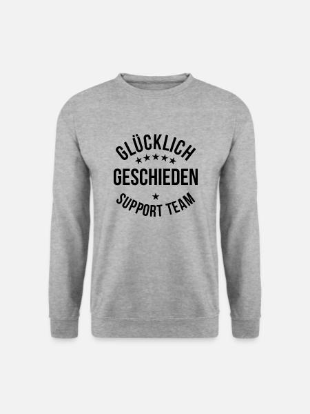 Glücklich geschieden Support Team - Unisex Pullover - Weißgrau meliert