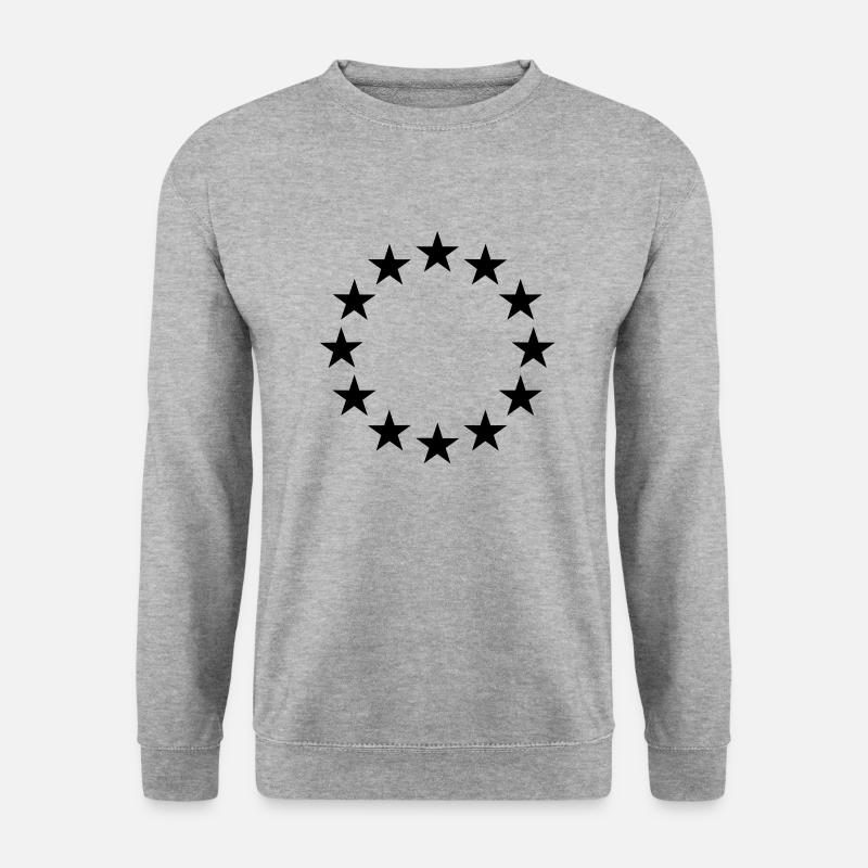 stern kreis - Unisex Pullover - Weißgrau meliert