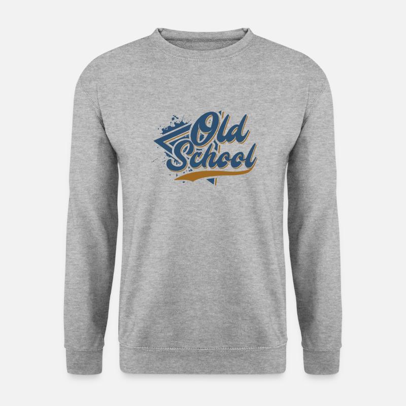 Old School - Unisex Pullover - Weißgrau meliert