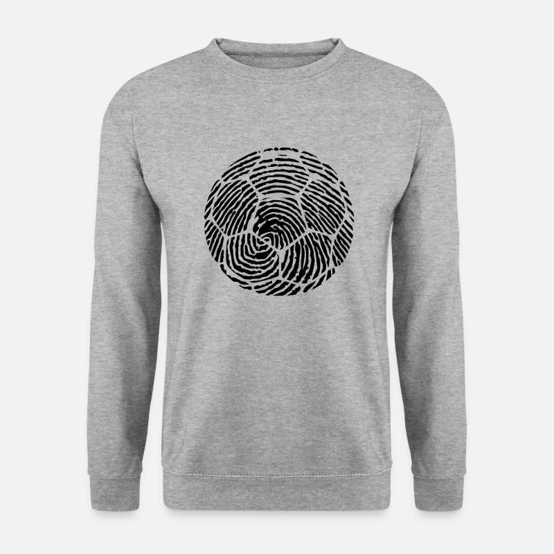 Handball Fingerabdruck - Identität - Sport - Team - Unisex Pullover - Weißgrau meliert