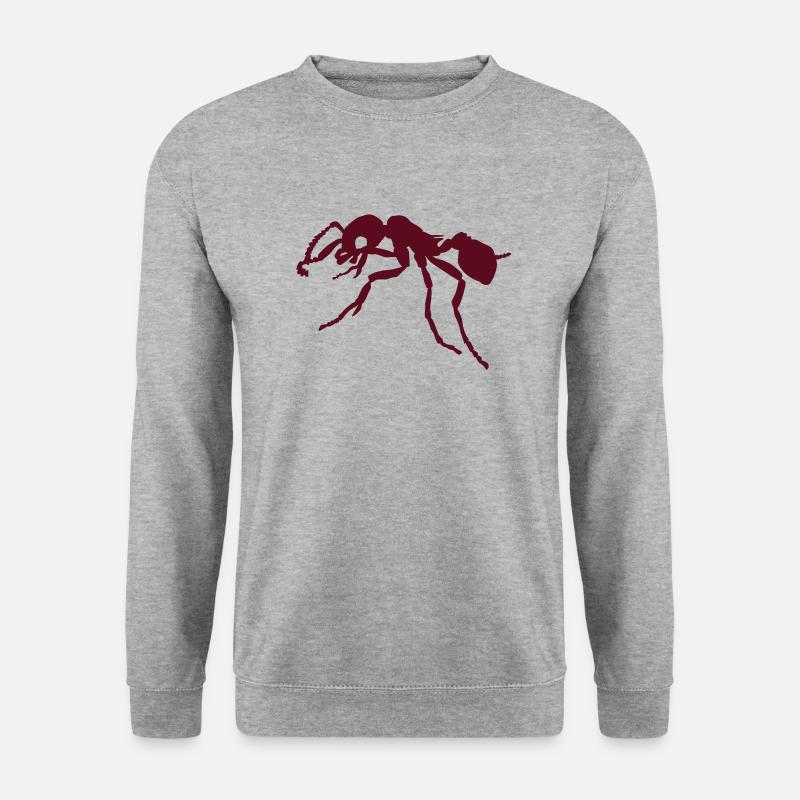Ameise - Unisex Pullover - Weißgrau meliert
