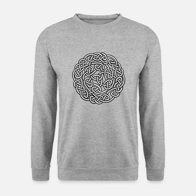 Keltisches Ornament - Unisex Pullover - Weißgrau meliert