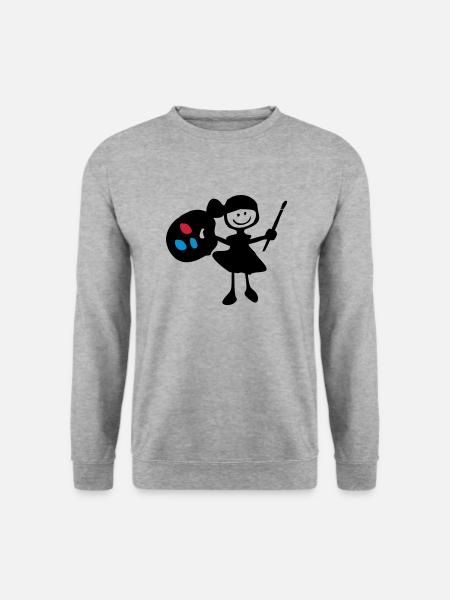 painter_girl - Unisex Sweatshirt - salt & pepper