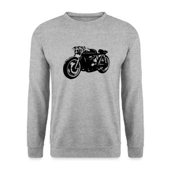 cafe racer - Unisex Sweatshirt - salt & pepper - Front - Alina (178cm) & Michal (187cm)