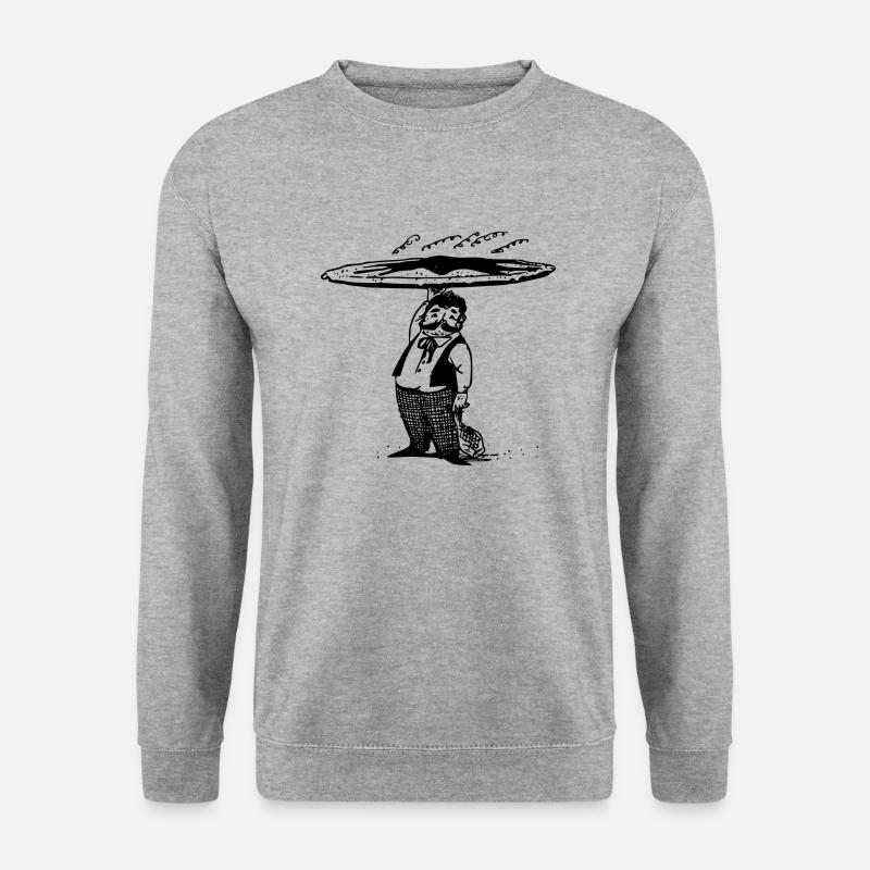 Pizza Pizza - Unisex Pullover - Weißgrau meliert