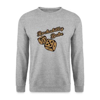 Rockabilly Bébé - Sweat-shirt Unisexe - gris chiné - Devant - Alina (178cm) & Michal (187cm)