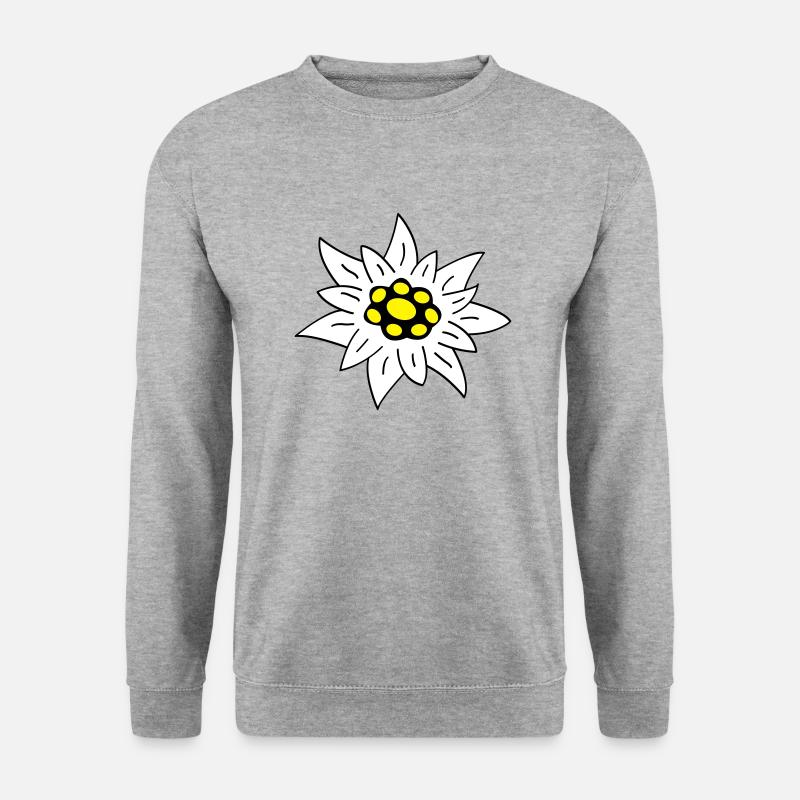 Edelweiss - Unisex Pullover - Weißgrau meliert