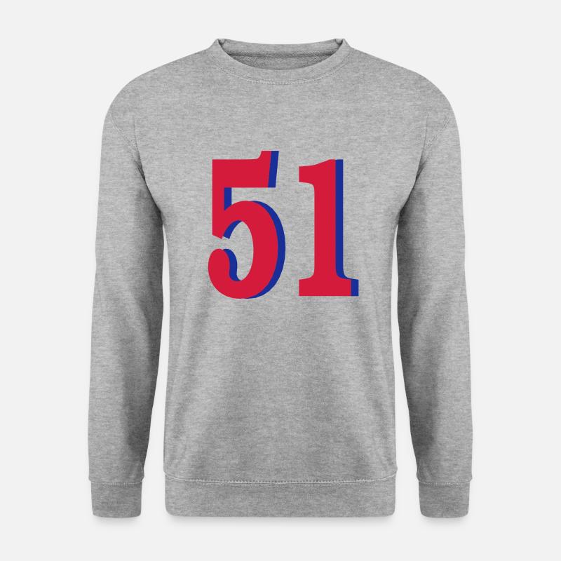 (51) - Unisex Pullover - Weißgrau meliert