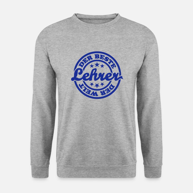 Bester Lehrer (Stempel) - Unisex Pullover - Weißgrau meliert