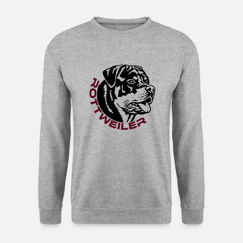 570 Rottweiler Rüde - Unisex Pullover - Weißgrau meliert
