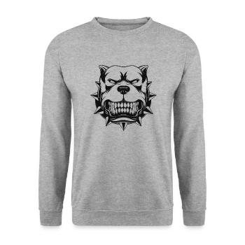 Pitbull - Unisex Sweatshirt - salt & pepper - Front - Alina (178cm) & Michal (187cm)