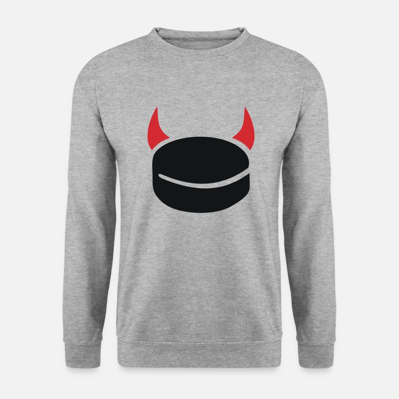 Eishockey - Unisex Pullover - Weißgrau meliert