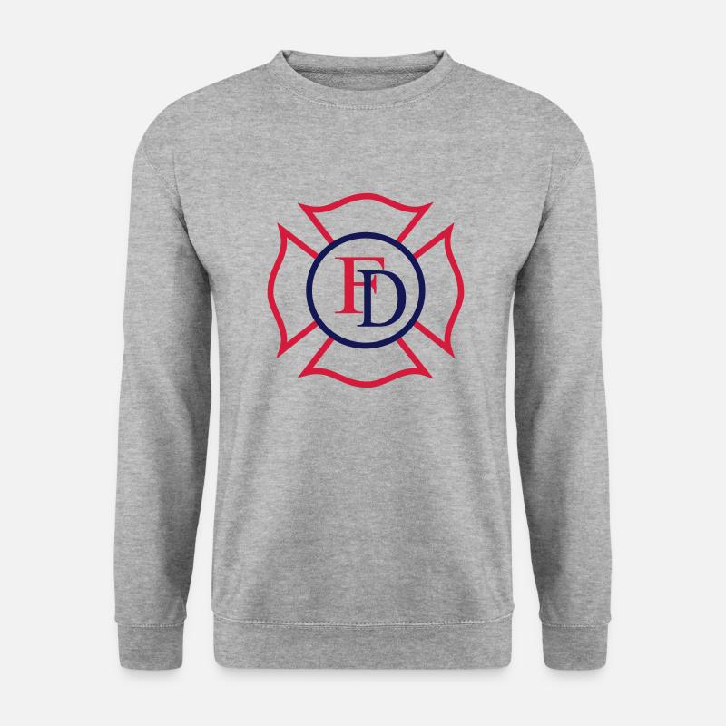 Malteserkreuz Fire Department - Unisex Pullover - Weißgrau meliert