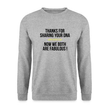 Fête des pères - Sweat-shirt Unisexe - gris chiné - Devant - Alina (178cm) & Michal (187cm)