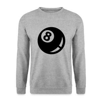 Billard - Unisex Pullover - Weißgrau meliert - Vorne - Alina (178cm) & Michal (187cm)