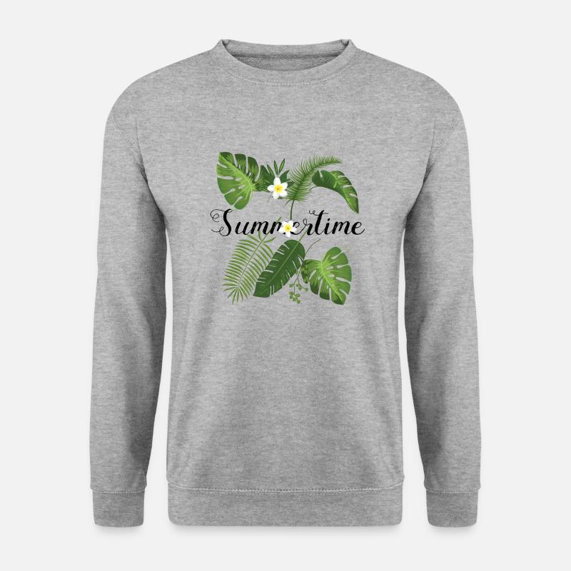 Sommerzeit Frühling Frühjahr - Unisex Pullover - Weißgrau meliert