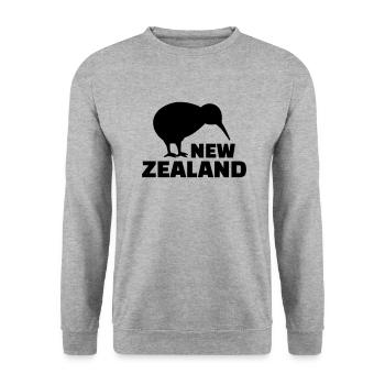 Kiwi - Unisex Sweatshirt - salt & pepper - Front - Alina (178cm) & Michal (187cm)