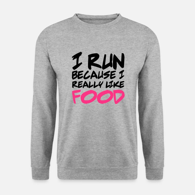 Run - Unisex Pullover - Weißgrau meliert