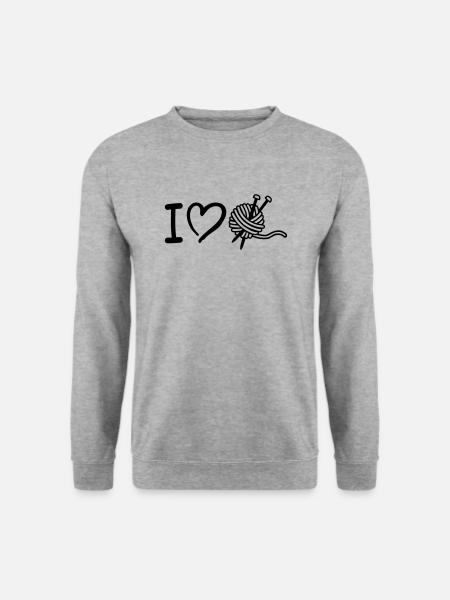 Stricken - Unisex Pullover - Weißgrau meliert
