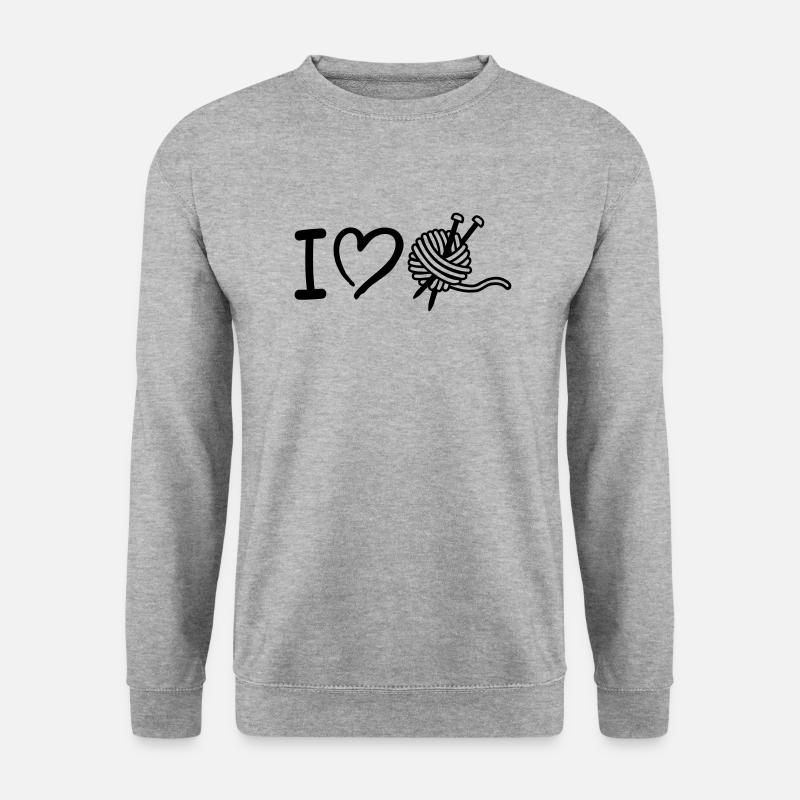Stricken - Unisex Pullover - Weißgrau meliert