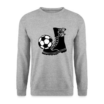 football rangers chaussure militaire ballon - Sweat-shirt Unisexe - gris chiné - Devant - Alina (178cm) & Michal (187cm)