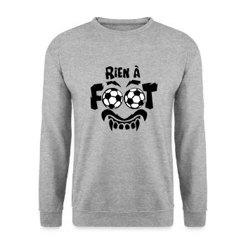 rien a foot ballon expression 1 - Sweat-shirt Unisexe - gris chiné - Devant - Alina (178cm) & Michal (187cm)