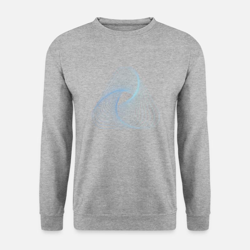 Optische Illusion Muster Formen Geometrie Geschenk - Unisex Pullover - Weißgrau meliert