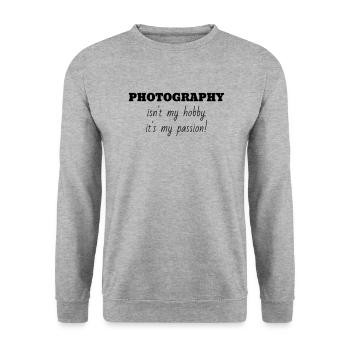 Photographer Photo Fotograf Photographe - Unisex Sweatshirt - salt & pepper - Front - Alina (178cm) & Michal (187cm)