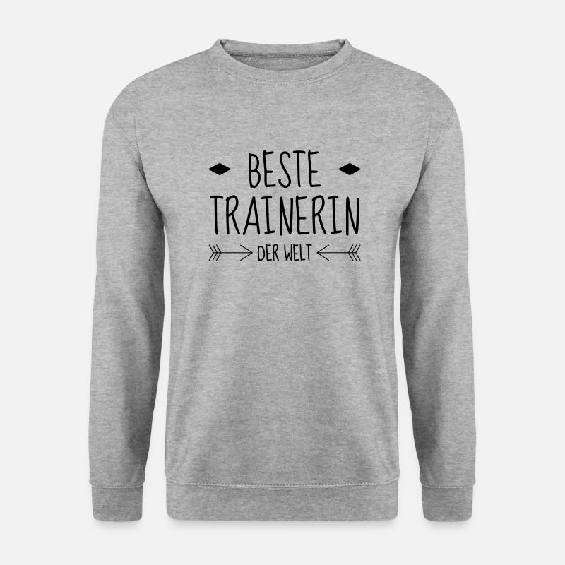 Coach / Coaching / Trainer / Sport - Unisex Pullover - Weißgrau meliert