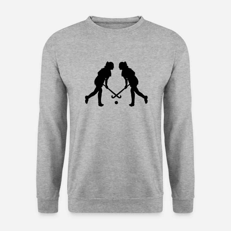 feldhockey spielerin - Unisex Pullover - Weißgrau meliert
