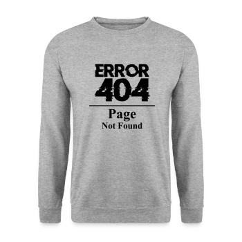 Error 404 Page not found saying page Internet bug - Unisex Sweatshirt - salt & pepper - Front - Alina (178cm) & Michal (187cm)