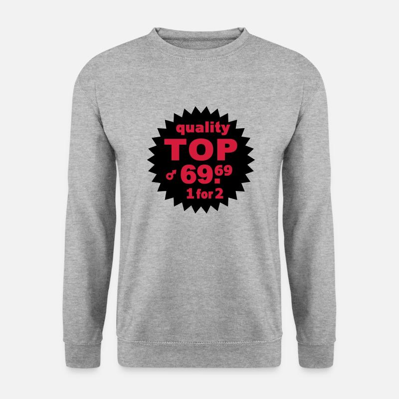 quality - Unisex Pullover - Weißgrau meliert