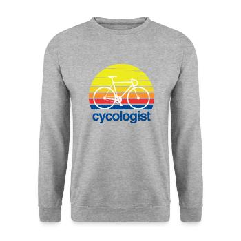 CYCOLOGIST - Unisex Pullover - Weißgrau meliert - Vorne - Alina (178cm) & Michal (187cm)