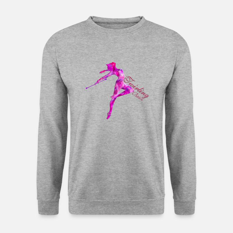 TWIRLING-BATON - Unisex Pullover - Weißgrau meliert