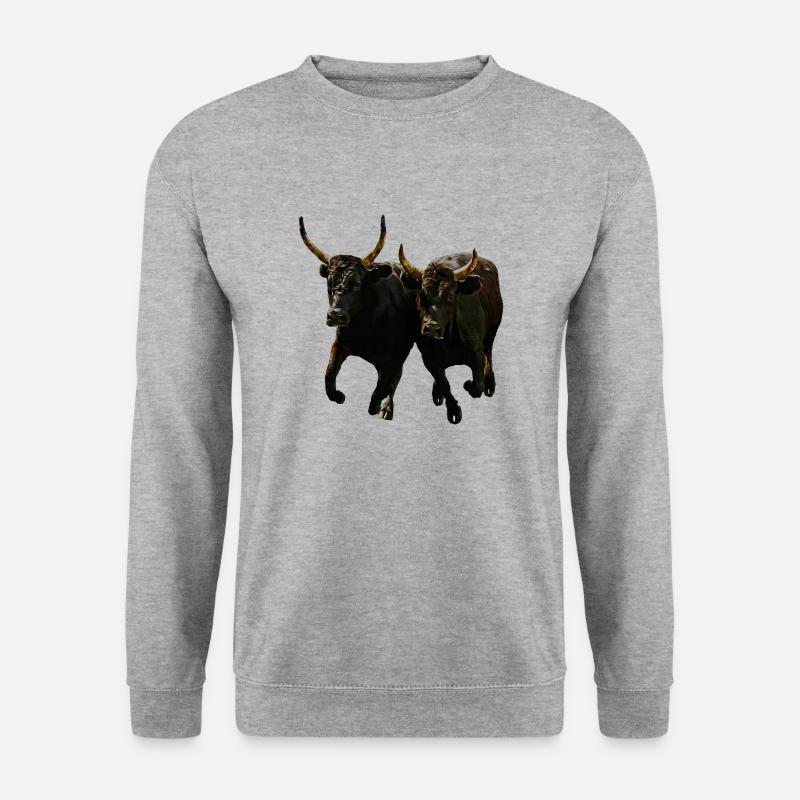 Duo toro - Unisex Pullover - Weißgrau meliert
