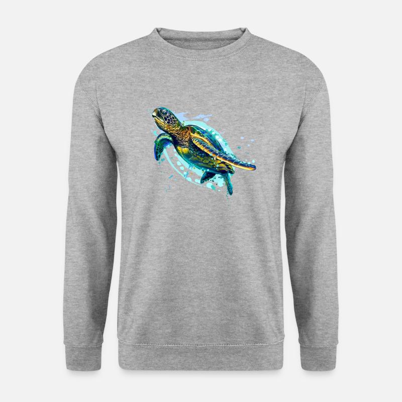 Turtle - Unisex Pullover - Weißgrau meliert