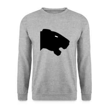 jaguar - Sweat-shirt Unisexe - gris chiné - Devant - Alina (178cm) & Michal (187cm)