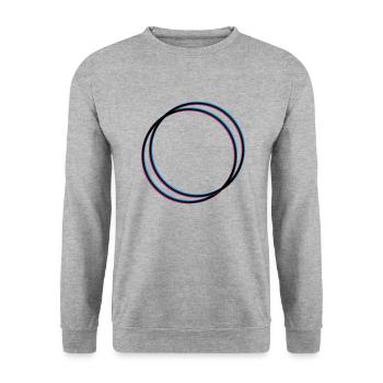 2 circles 3D - Unisex Sweatshirt - salt & pepper - Front - Alina (178cm) & Michal (187cm)