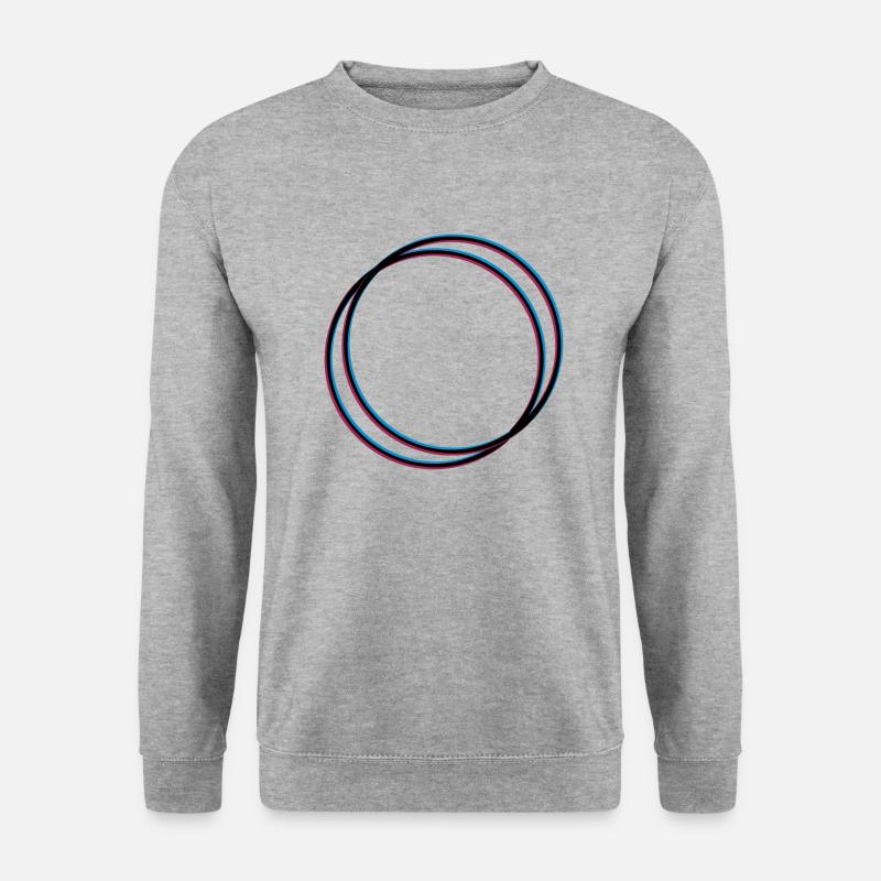 2 circles 3D - Unisex Sweatshirt - salt & pepper