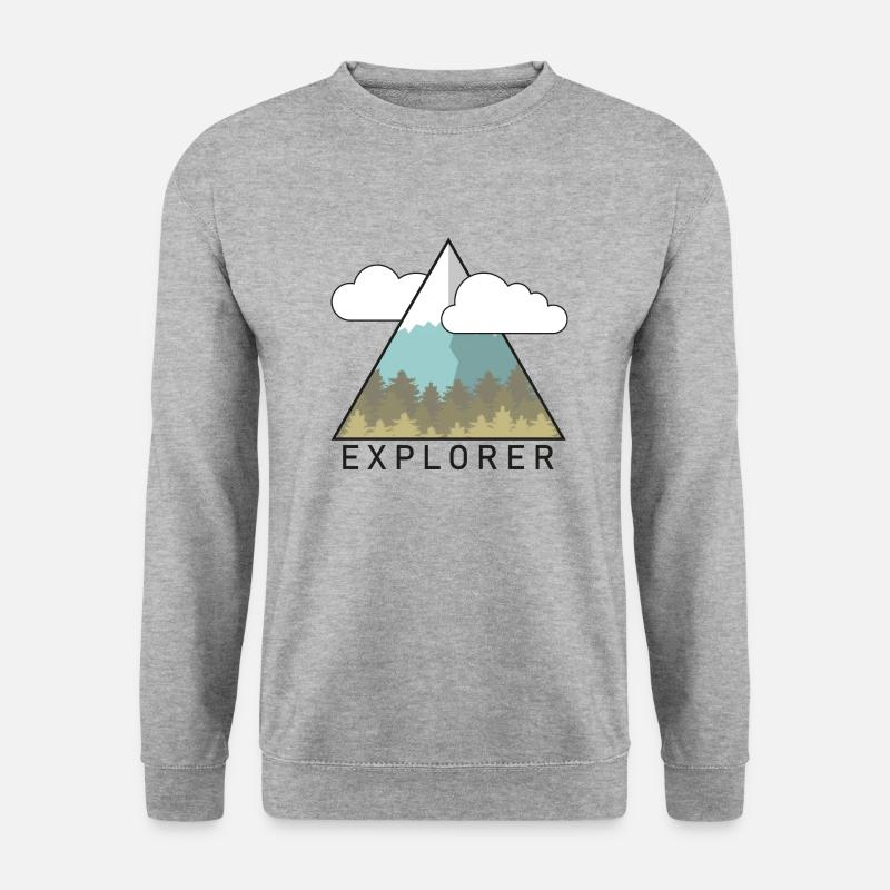EXPLORER - Unisex Pullover - Weißgrau meliert