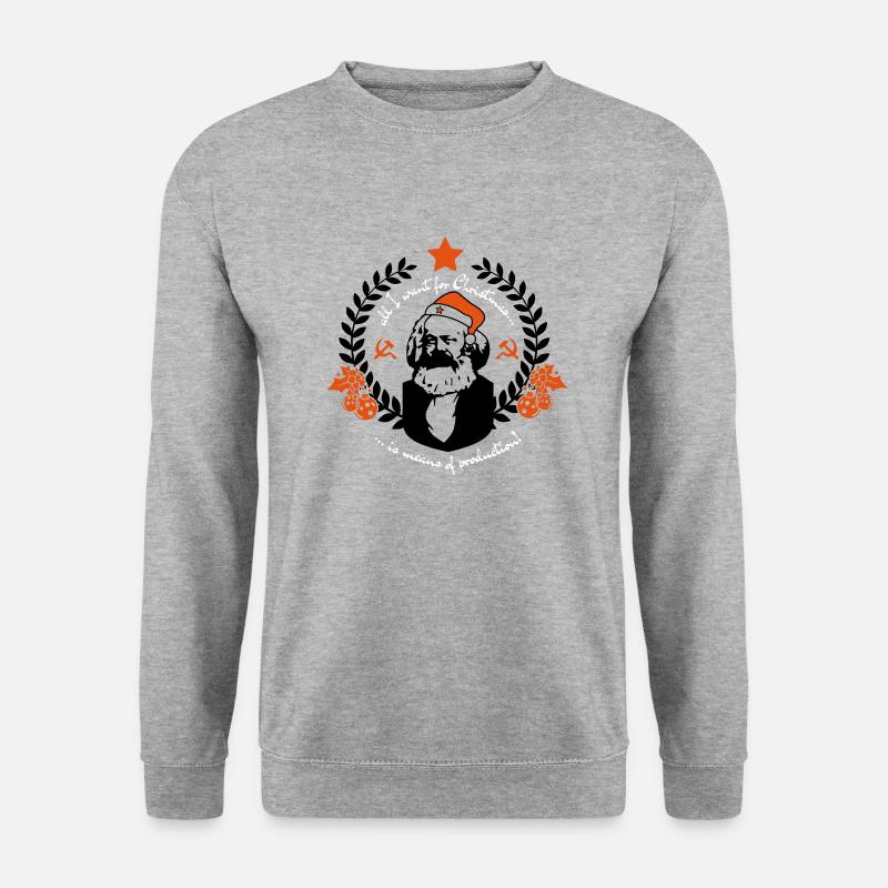 Happy XMarx - Unisex Pullover - Weißgrau meliert